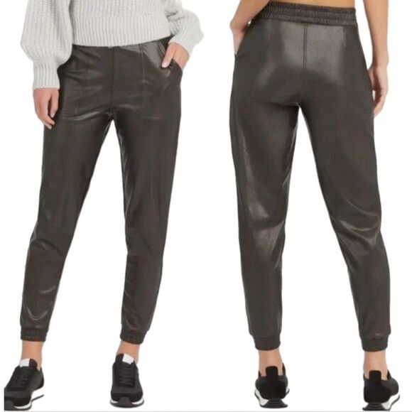 SPANX Faux Leather Joggers - Picture 1 of 5